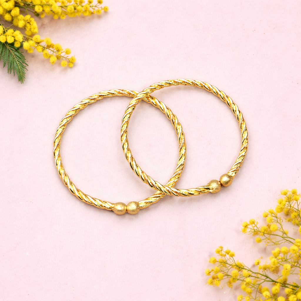 Baby Metal Thandai Anklet for Newborn | Traditional Baby Jewelry code:NBE